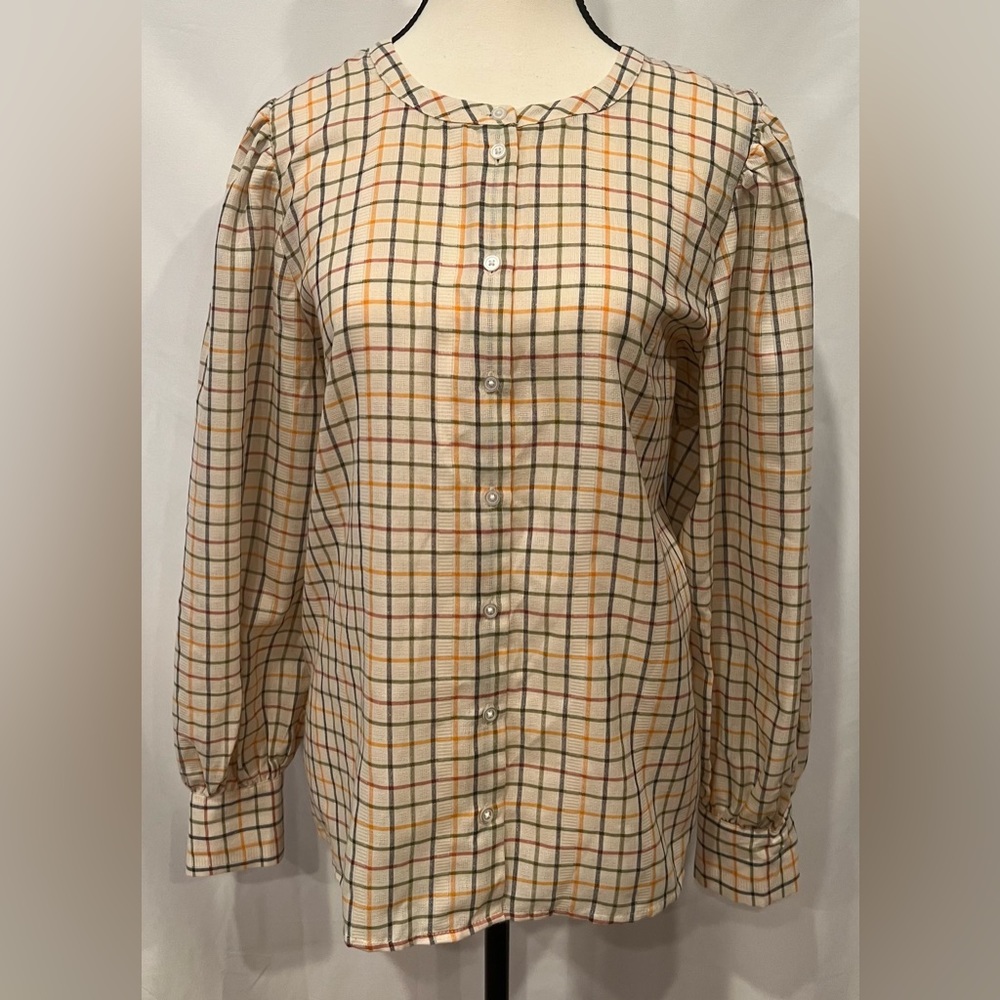 Loft - Puffed‎ Long Sleeve Button Down Blouse - Size L